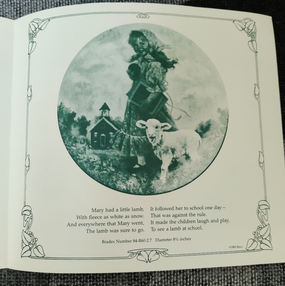 Mary Had a Little Lamb RECO Collectors Plate - Picture 6 of 10